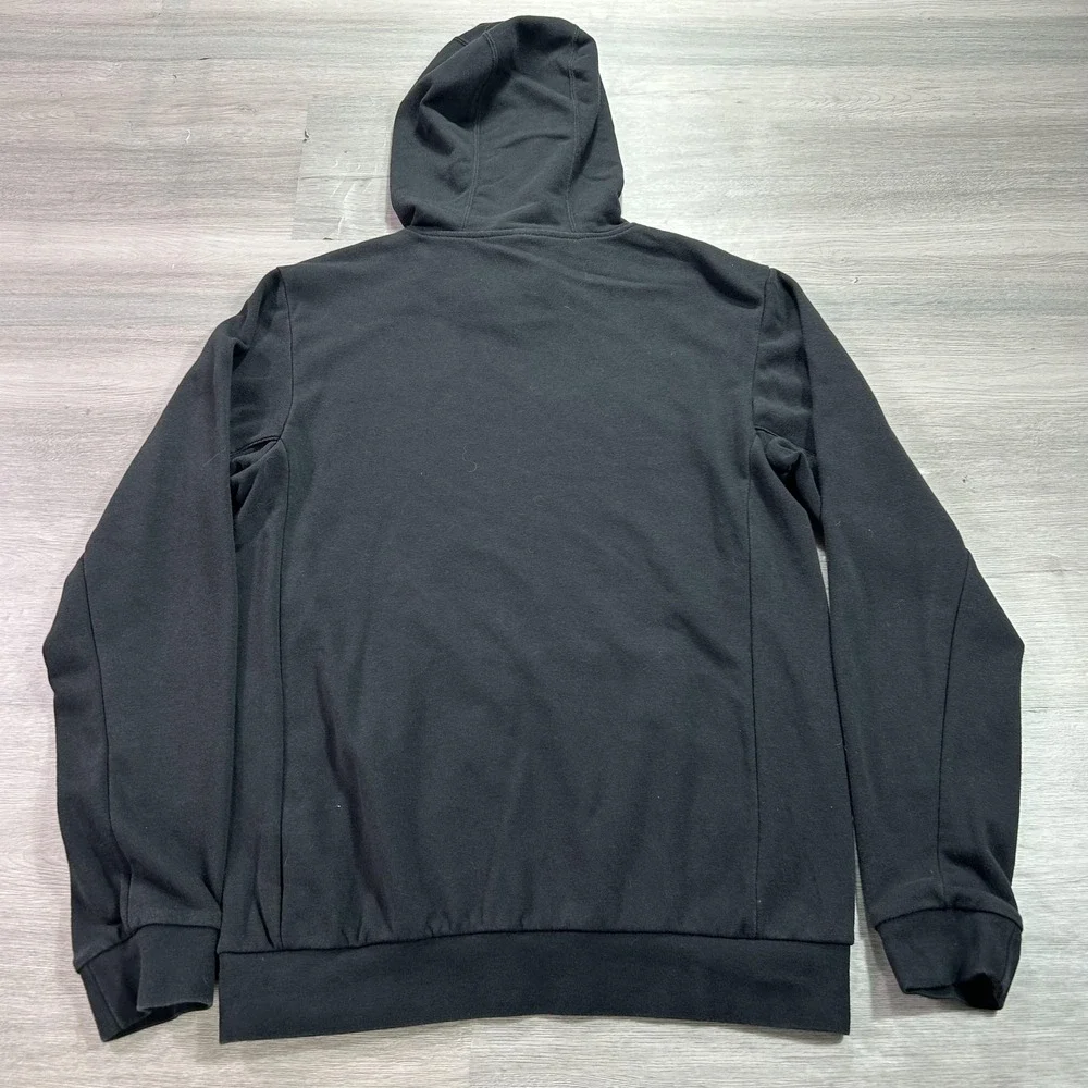 Adidas Hoodie Mens Small Black Basketball Pullover Sweatshirt Lightweight FR9336